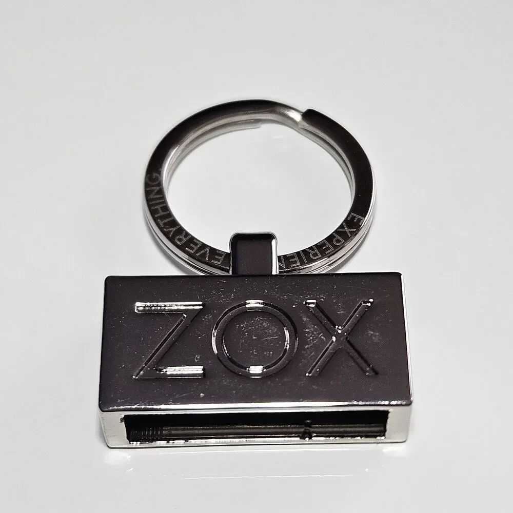 ZOX 'Experience Everything' Single Keychain Chrome metal VOX
